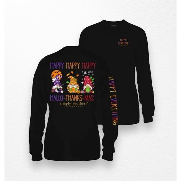 NEW Simply Southern Happy Everything Tee, Size YXL - Picture 1 of 9